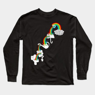 Rainbow Puke Long Sleeve T-Shirt